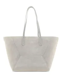 Brunello Cucinelli Schultertasche aus Wildleder Nude