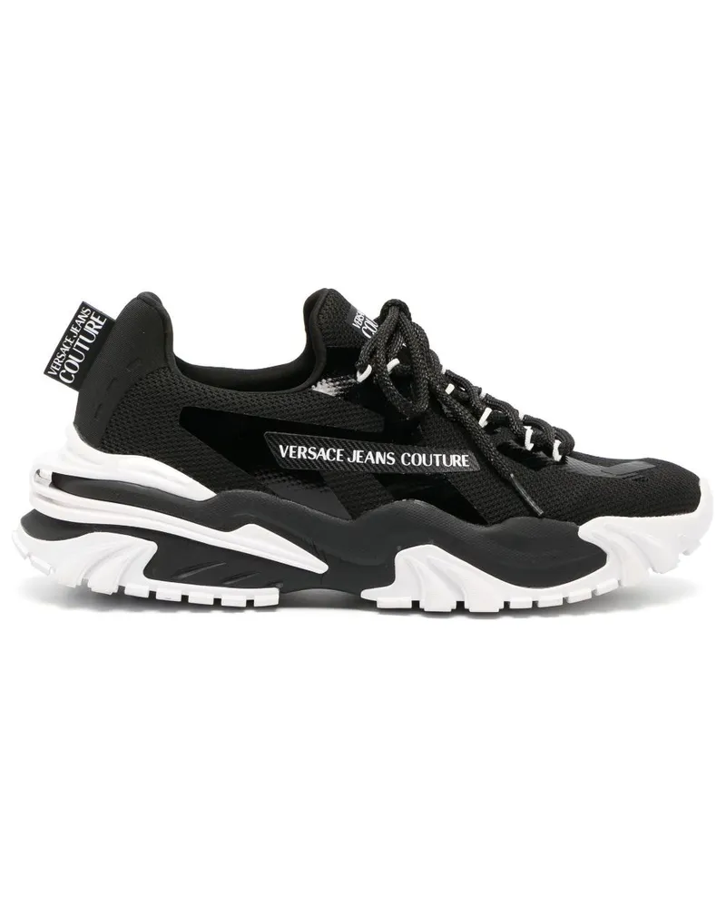 Versace Jeans Sneakers mit Kontrasteinsätzen - Schwarz Schwarz