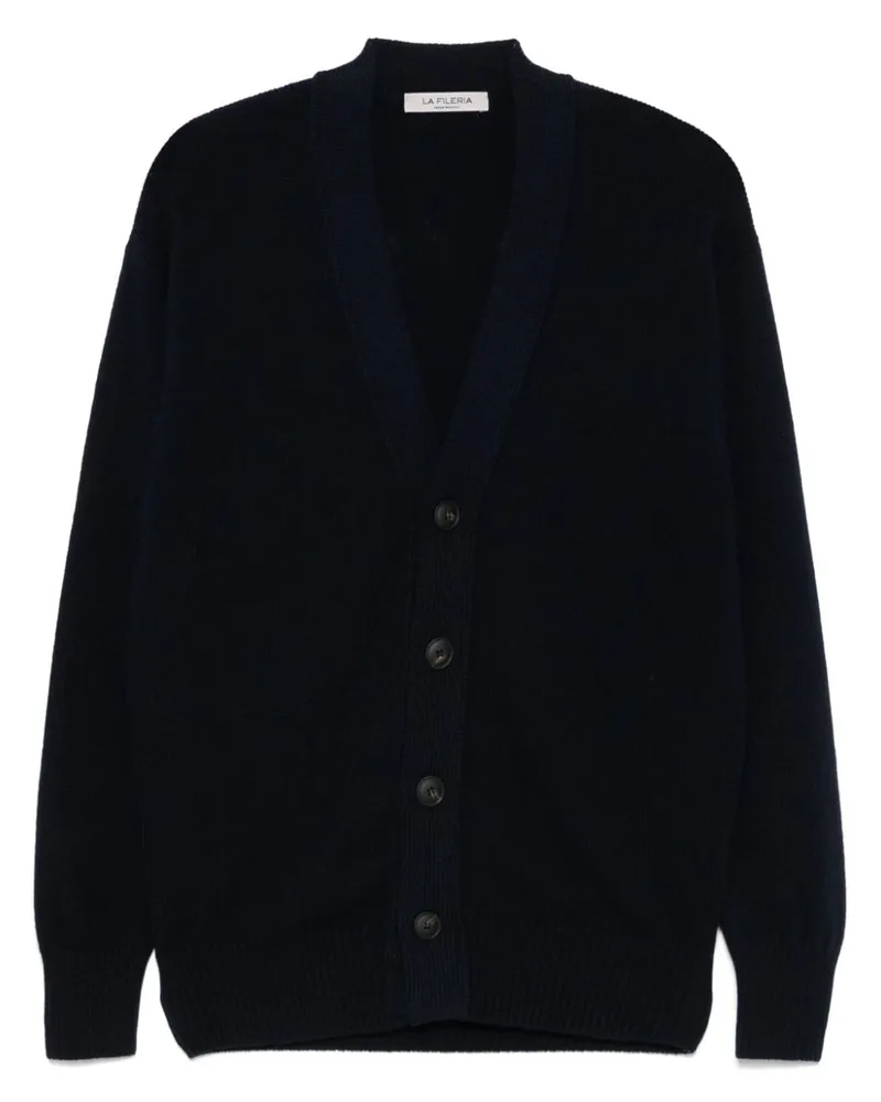 La Fileria Klassischer Cardigan - Blau Blau