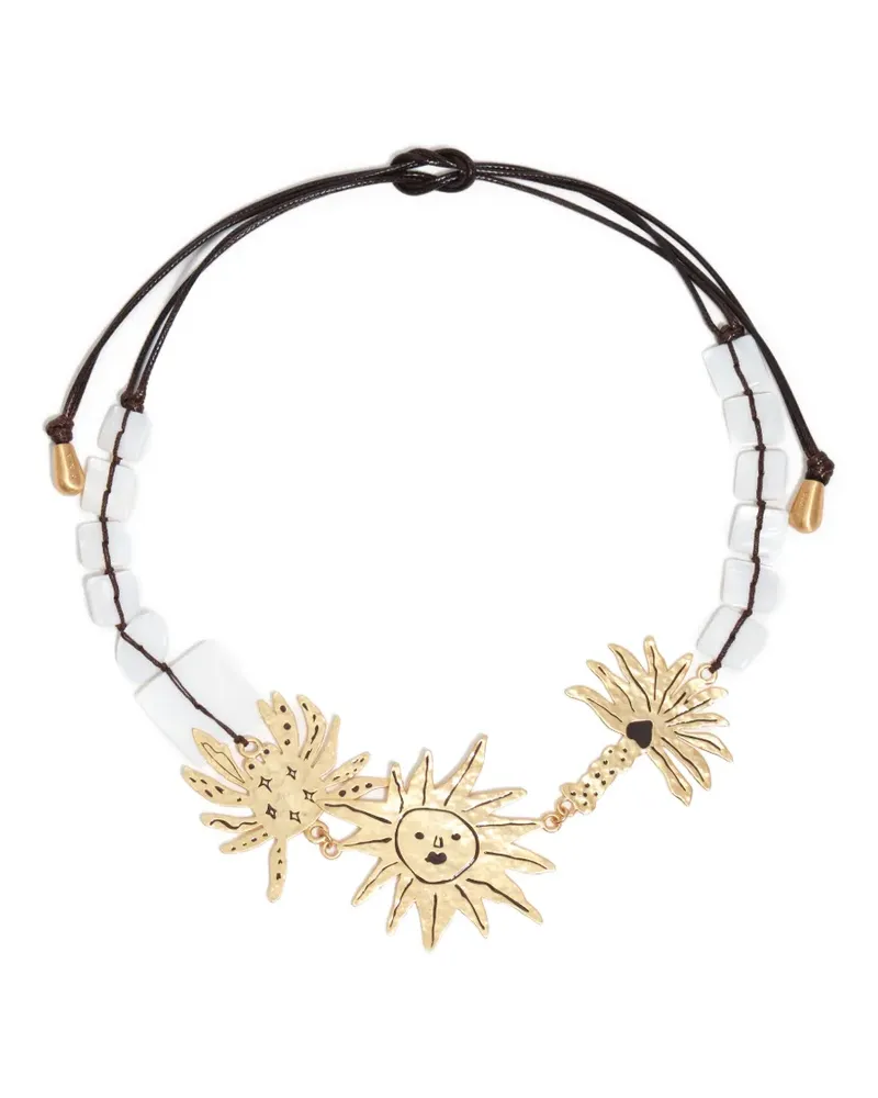 BIMBA Y LOLA Sun Palm Halskette - Gold Gold