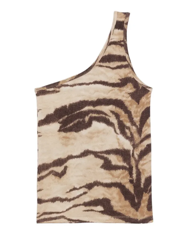 Baserange Speck one-shoulder top - Nude Nude