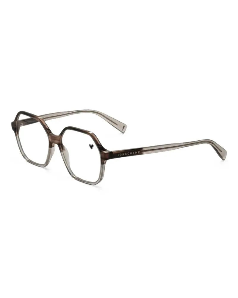 Longchamp Brille mit geometrischem Gestell - Nude Nude
