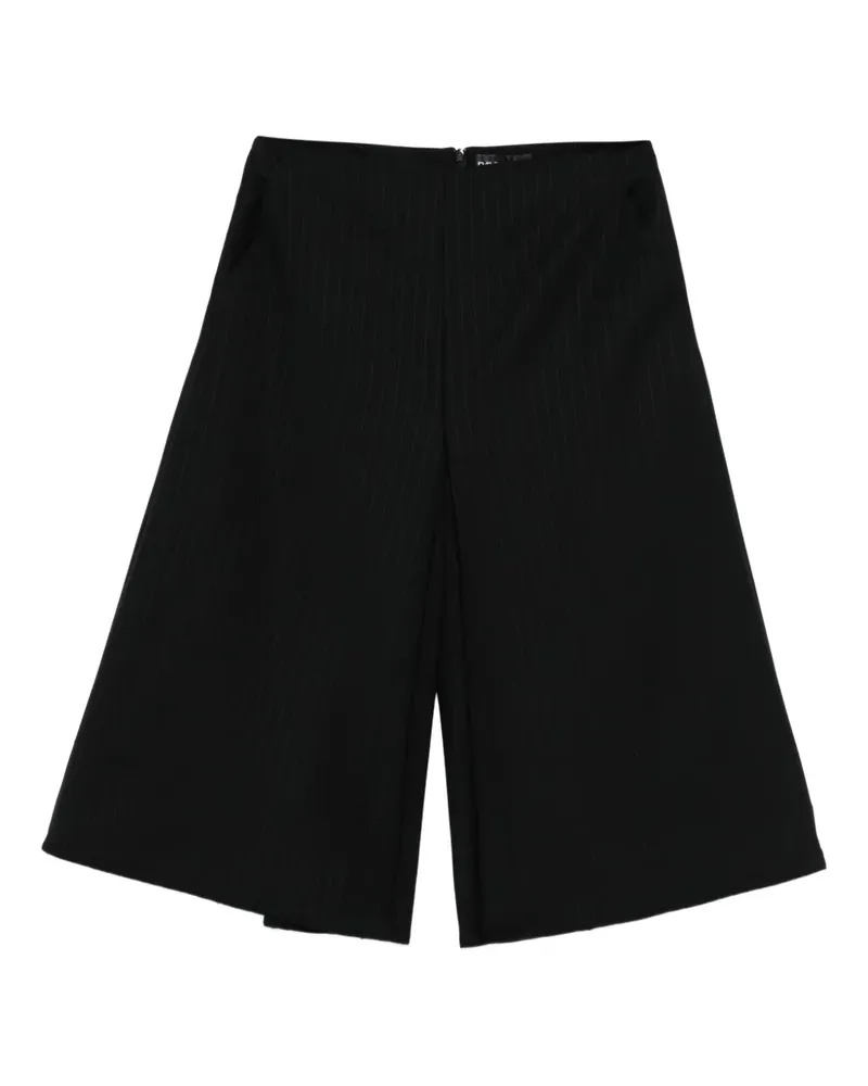 David Koma Hoch sitzende Cropped-Hose mit Nadelstreifen - Schwarz Schwarz