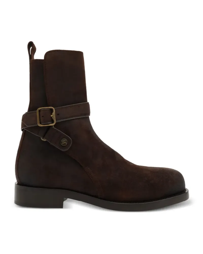 Burberry Gewachste Ledger Wildlederstiefel​​ - Braun Braun