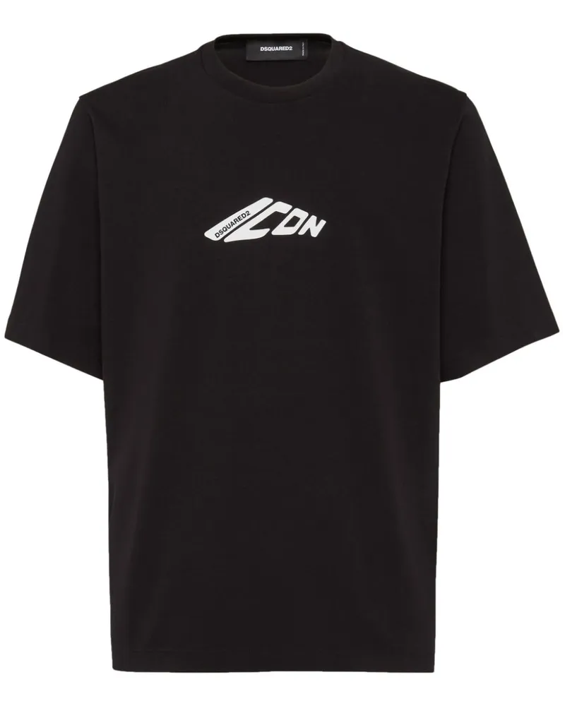 Dsquared2 T-Shirt mit grafischem Print - Schwarz Schwarz