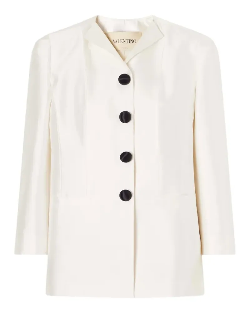 Valentino Garavani notched-lapel button-up jacket - Weiß Weiß