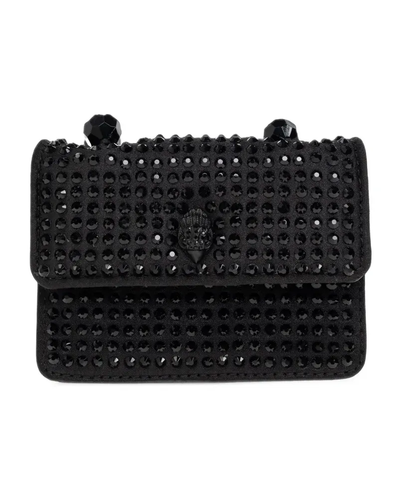 Kurt Geiger Micro Kensington Schultertasche mit Perlen - Schwarz Schwarz