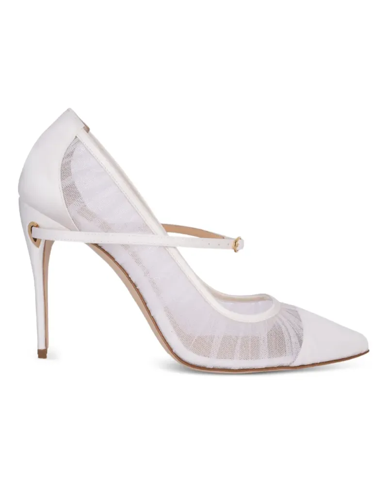 Jennifer Chamandi Lorenzo Pumps mit abnehmbarem Riemen - Weiß Weiß