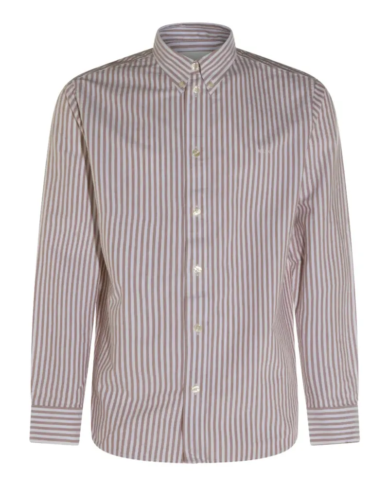 NN 07 striped shirt - Weiß Weiß