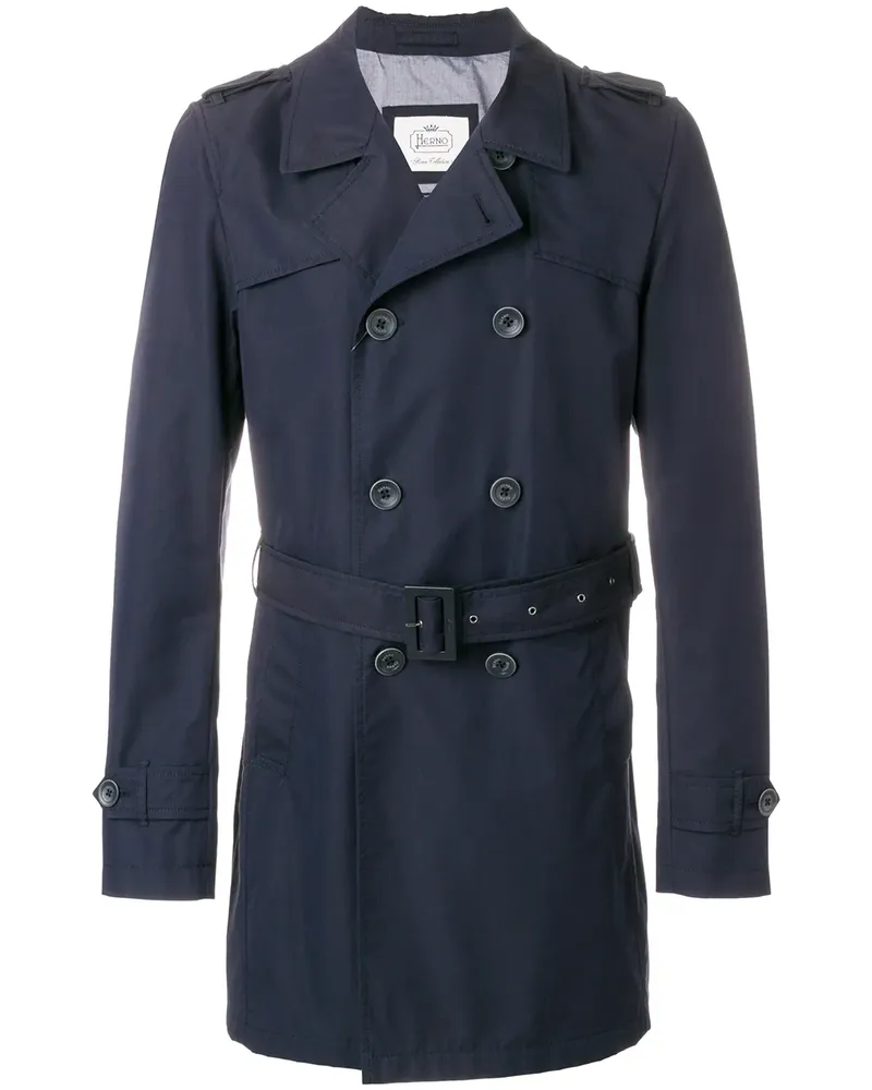 Herno Mittellanger Trenchcoat - Blau Blau