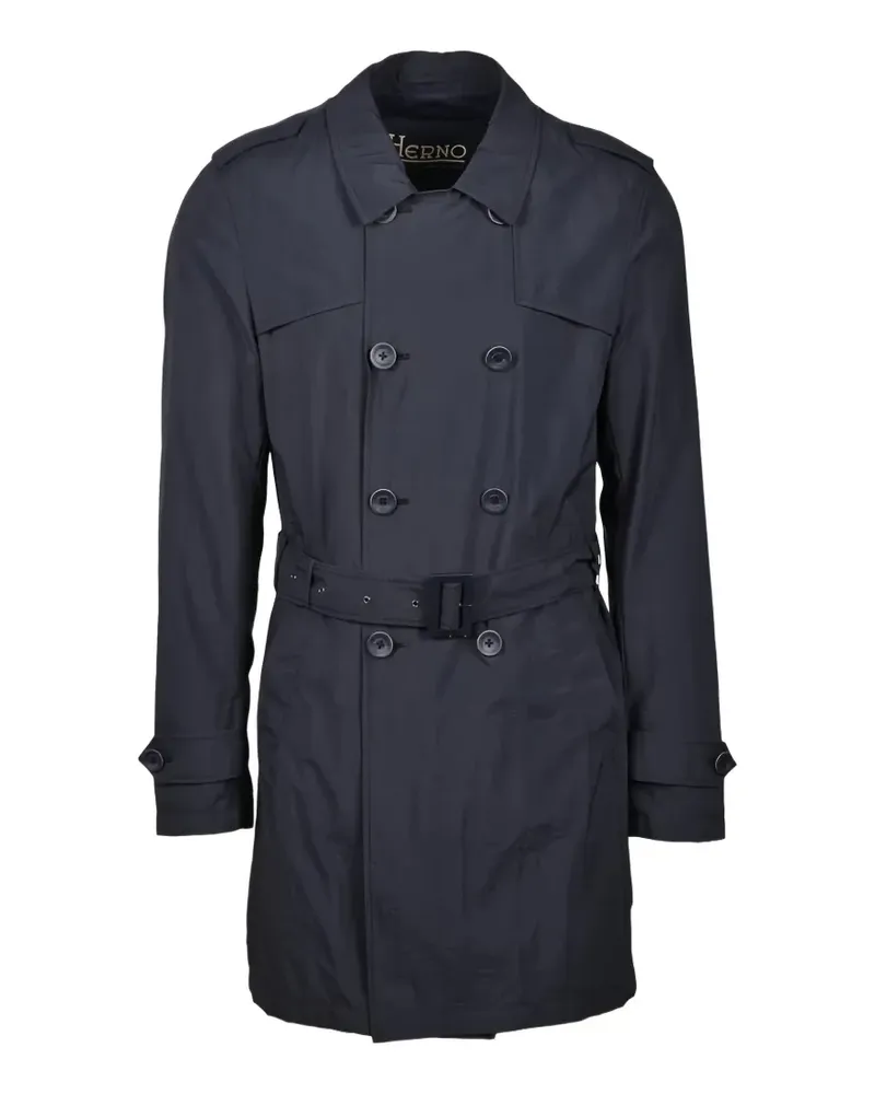 Herno Mittellanger Trenchcoat - Blau Blau