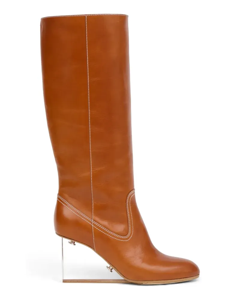 Maison Margiela Plexi Stiefel mit Wedge-Absatz - Braun Braun