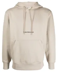 Calvin Klein Hoodie mit Logo-Stickerei Nude