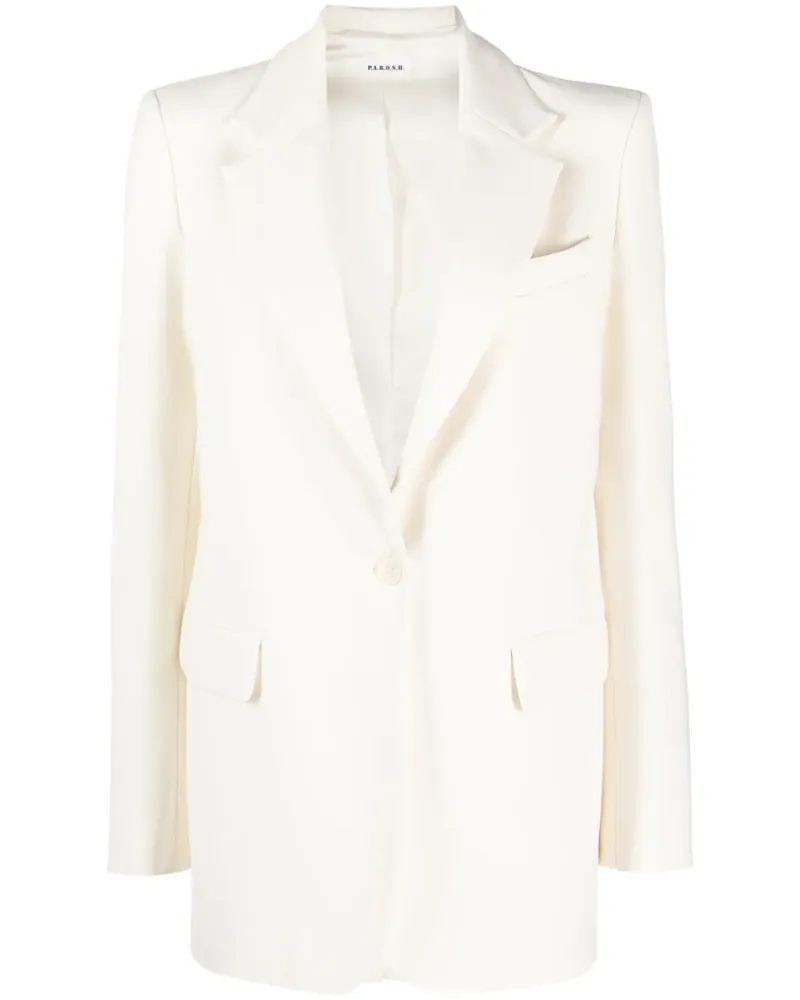P.A.R.O.S.H. P.A.R.O H. Einreihiger Blazer - Weiß Weiß