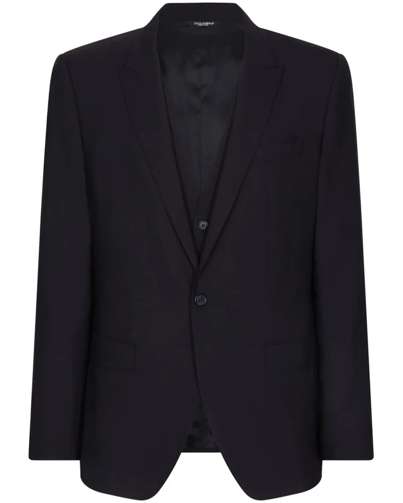 Dolce & Gabbana Set aus Sakko und Weste aus Schurwolle - Blau Blau