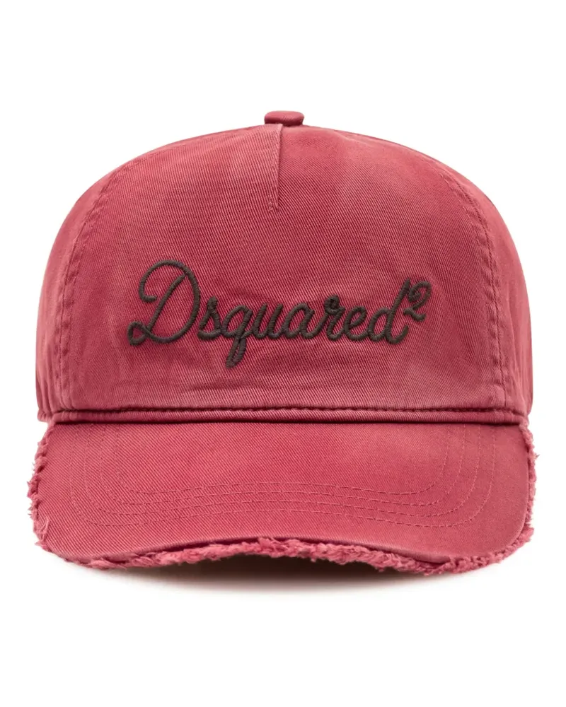Dsquared2 Baseballkappe im Distressed-Look - Rot Rot