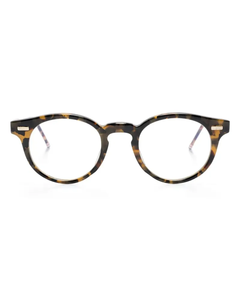 Thom Browne Brille mit Panto-Gestell - Braun Braun
