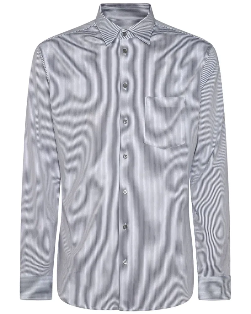 Giorgio Armani Gestreiftes Hemd - Blau Blau