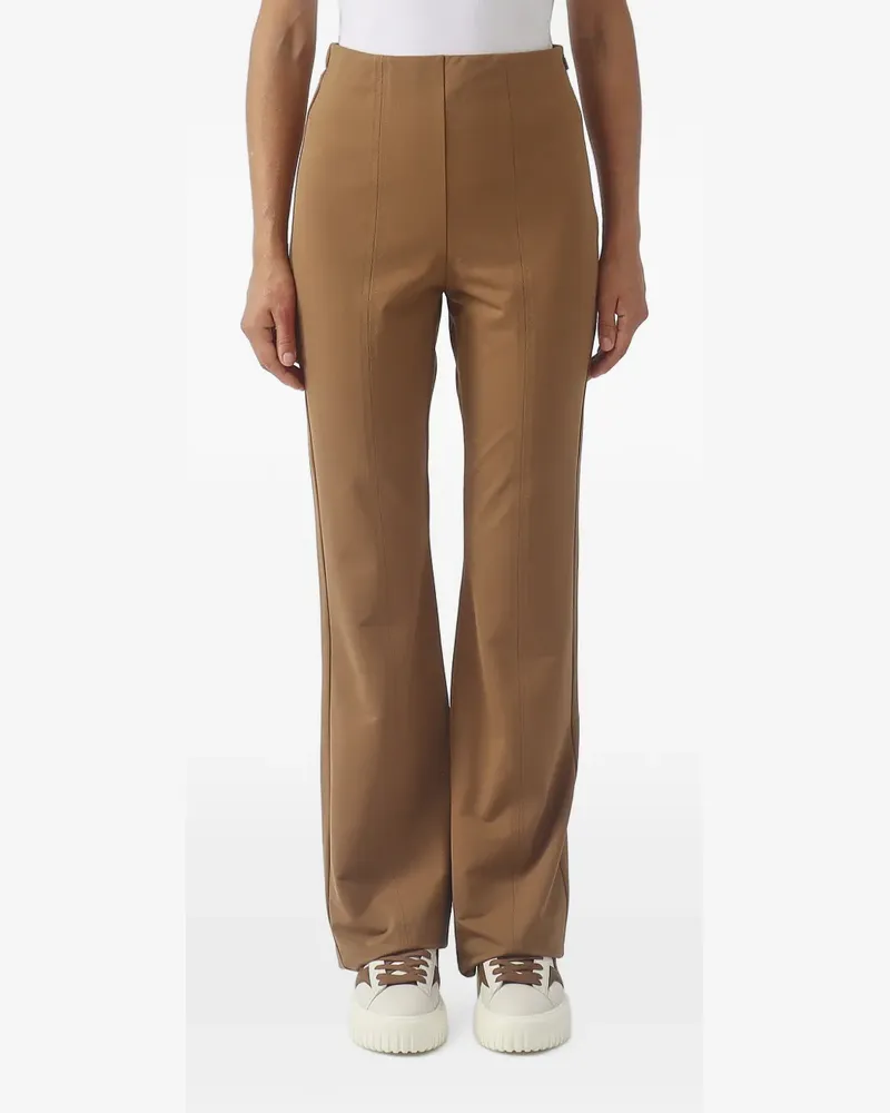 Max Mara Alabama seam-detail flared trousers - Braun Braun