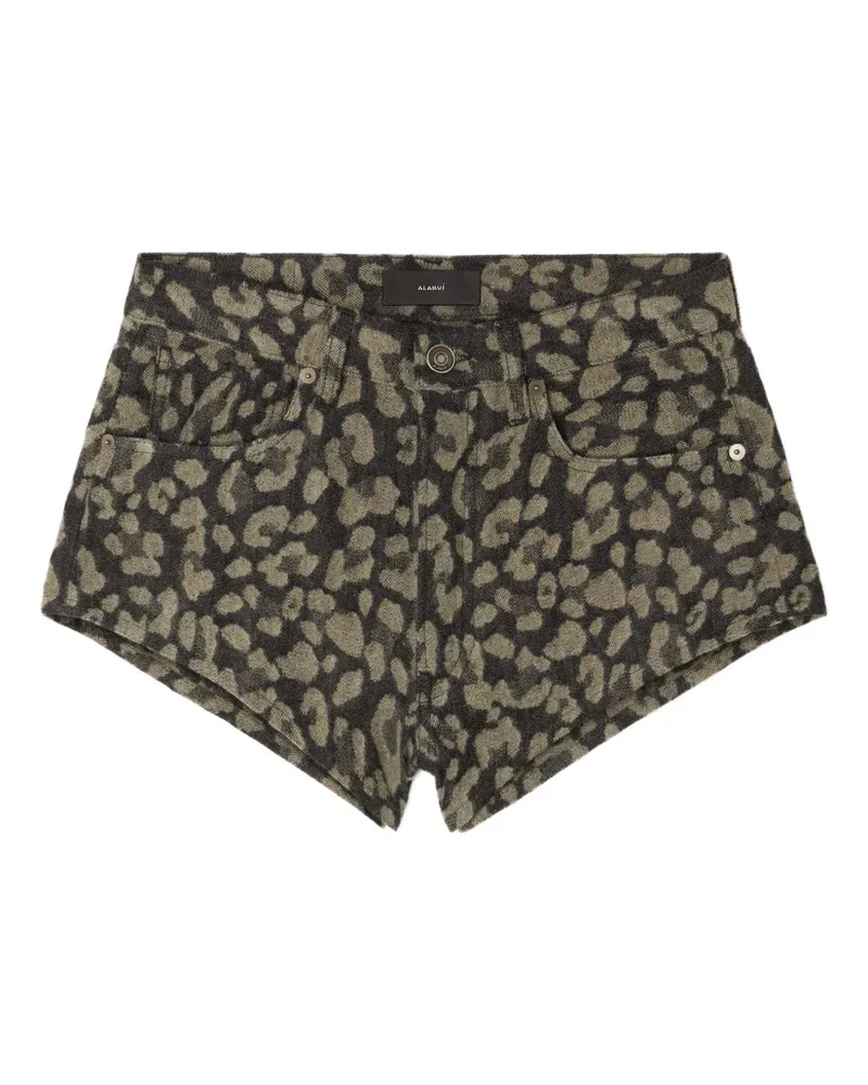 Alanui Seattle Jungle Jeans-Shorts mit Leoparden-Print - 0717-Ardesia-Dark Dust 0717-ardesia-dark