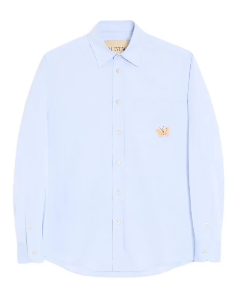 Valentino Garavani Hemd mit Schmetterling-Patch - Blau Blau