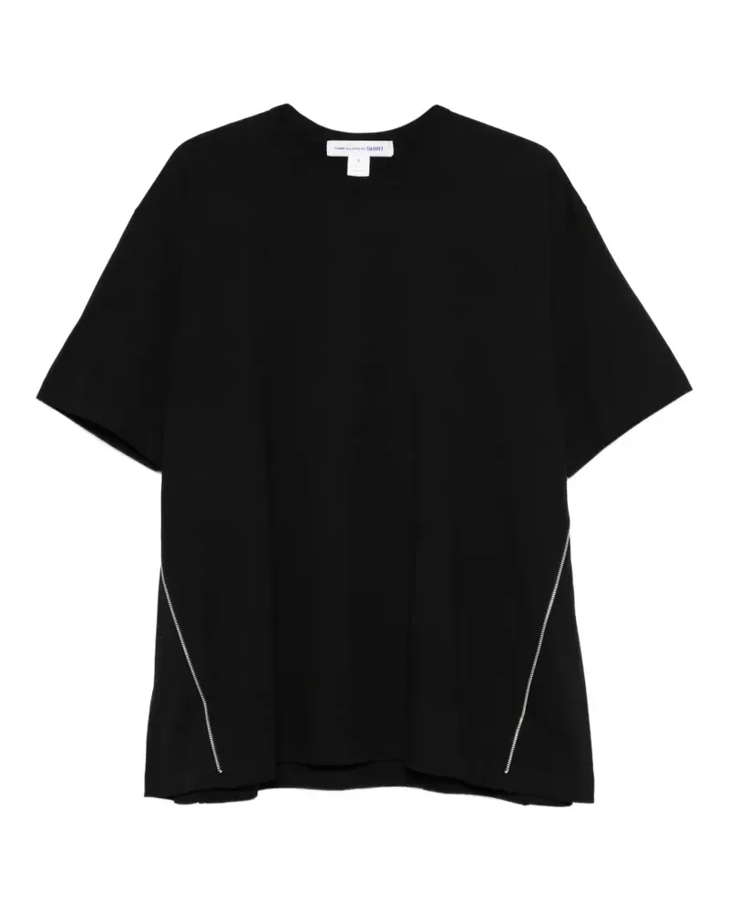 Comme des Garçons zip cotton T-shirt - Schwarz Schwarz