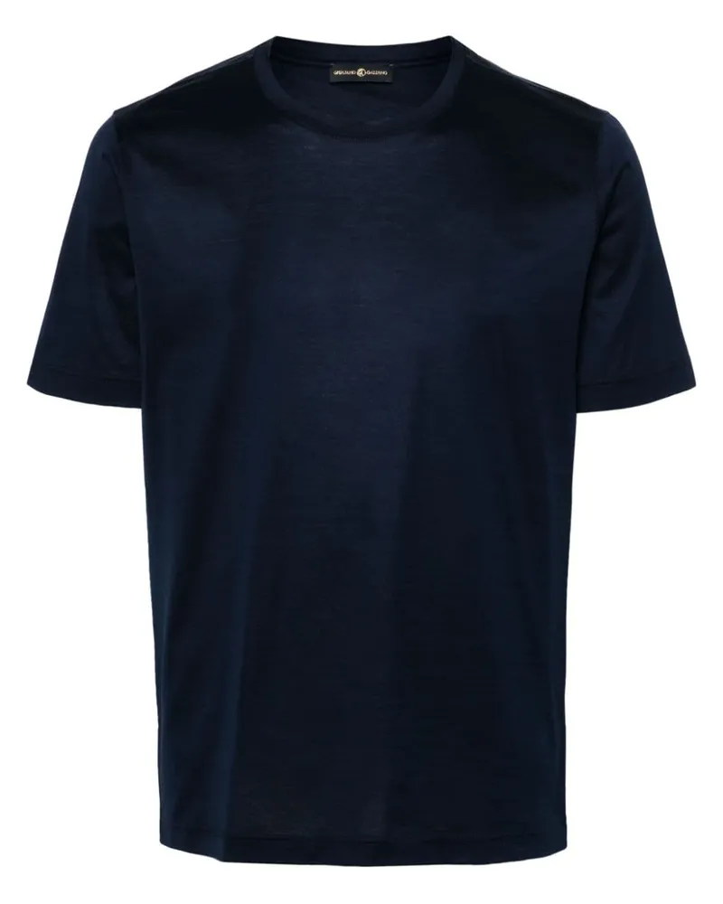 Giuliano Galiano T-Shirt mit Rundhalsausschnitt Blau