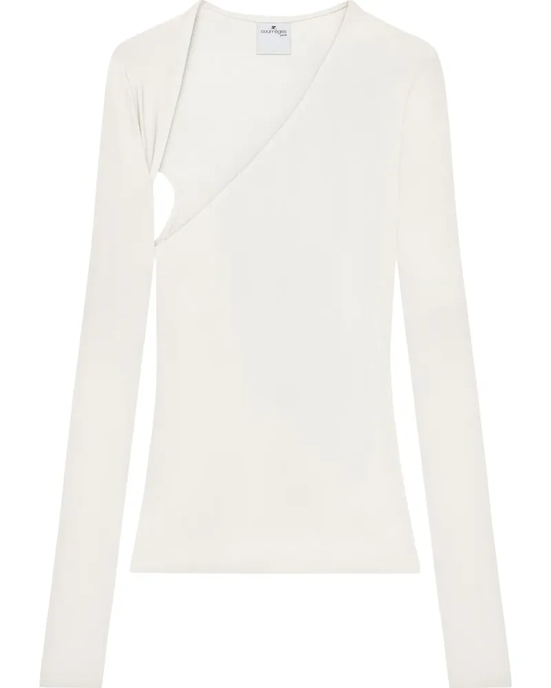 Courrèges Asymmetrisches Slash Oberteil - Weiß Weiß