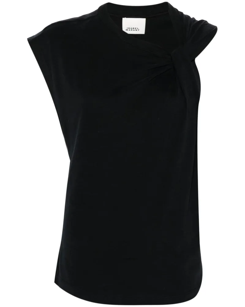 Isabel Marant Asymmetrisches Nayda T-Shirt - Schwarz Schwarz