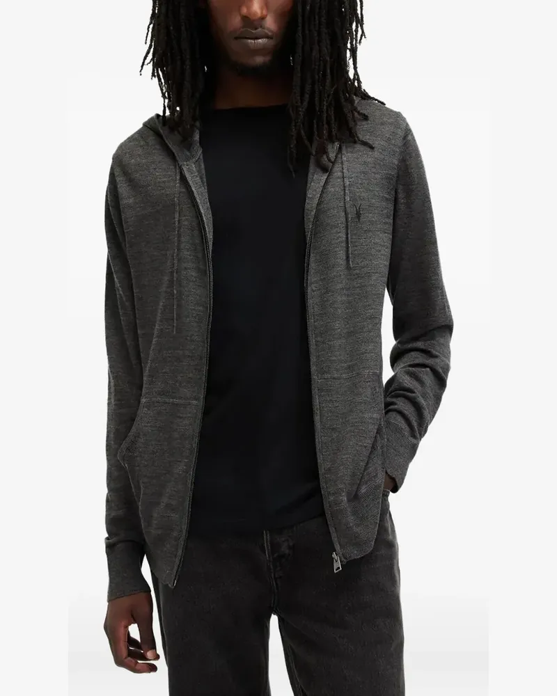 AllSaints Kapuzencardigan mit Reißverschluss - Grau Grau