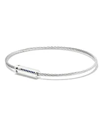 Le Gramme Cable Armband mit Saphiren Silber