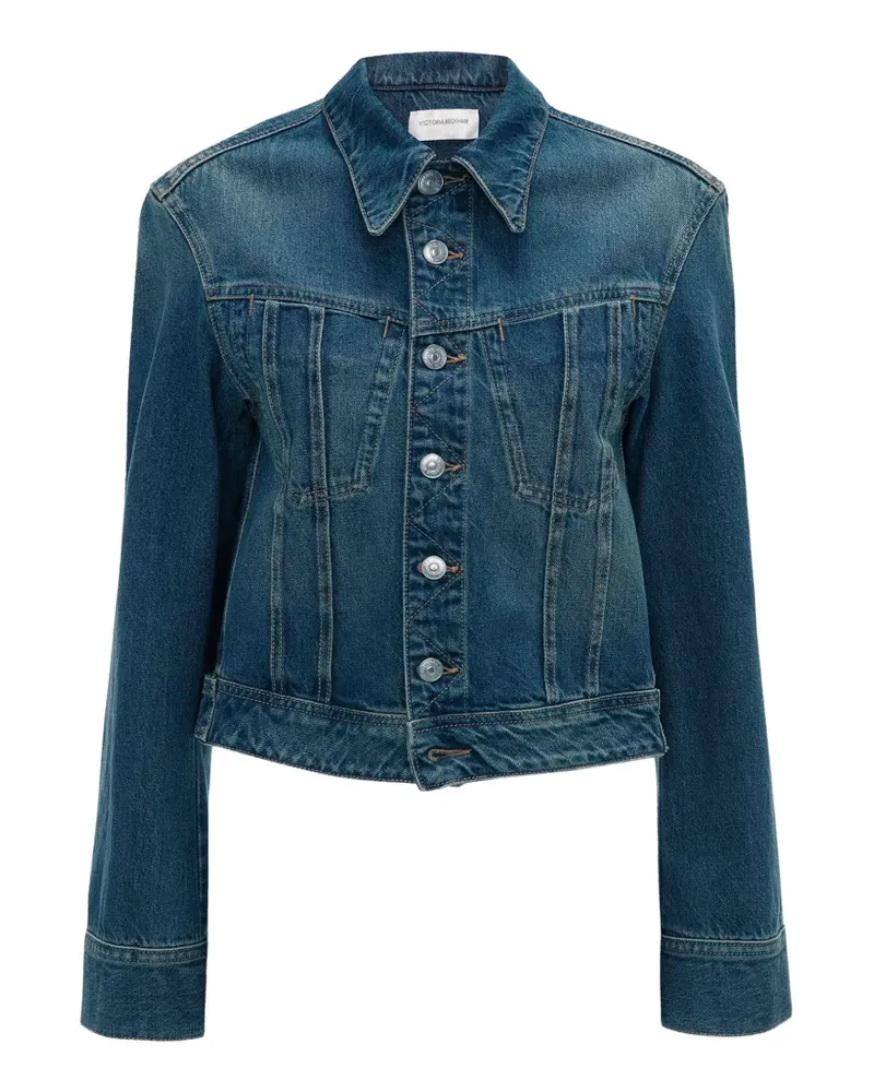 Victoria Beckham Jeansjacke mit Knopfleiste - Blau Blau