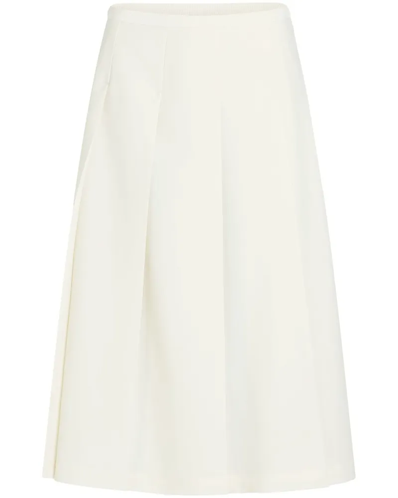 Patou Twill-Midirock mit Falten - Nude Nude