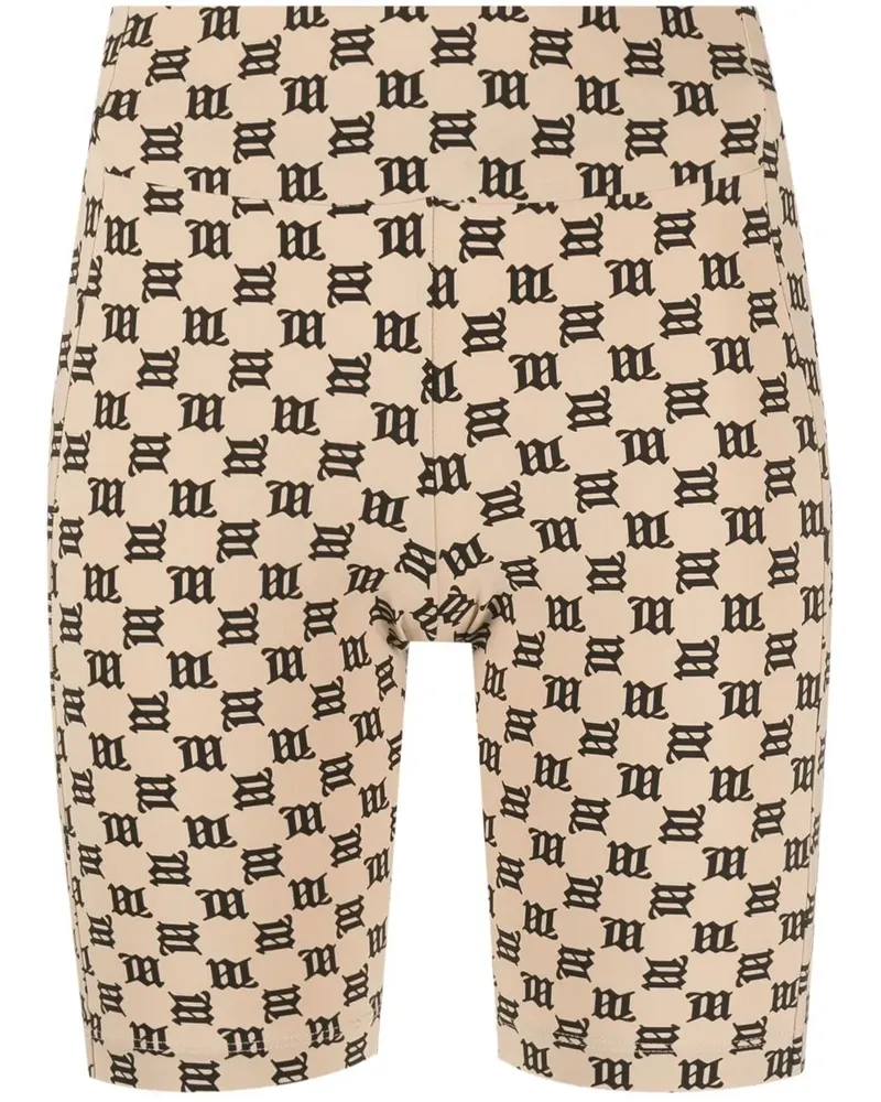 MISBHV Radlerhose mit Logo-Print - Nude Nude