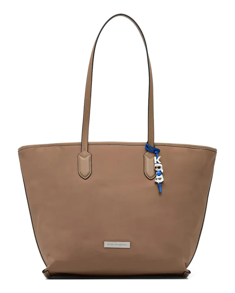 Karl Lagerfeld charm tote bag - Nude Nude