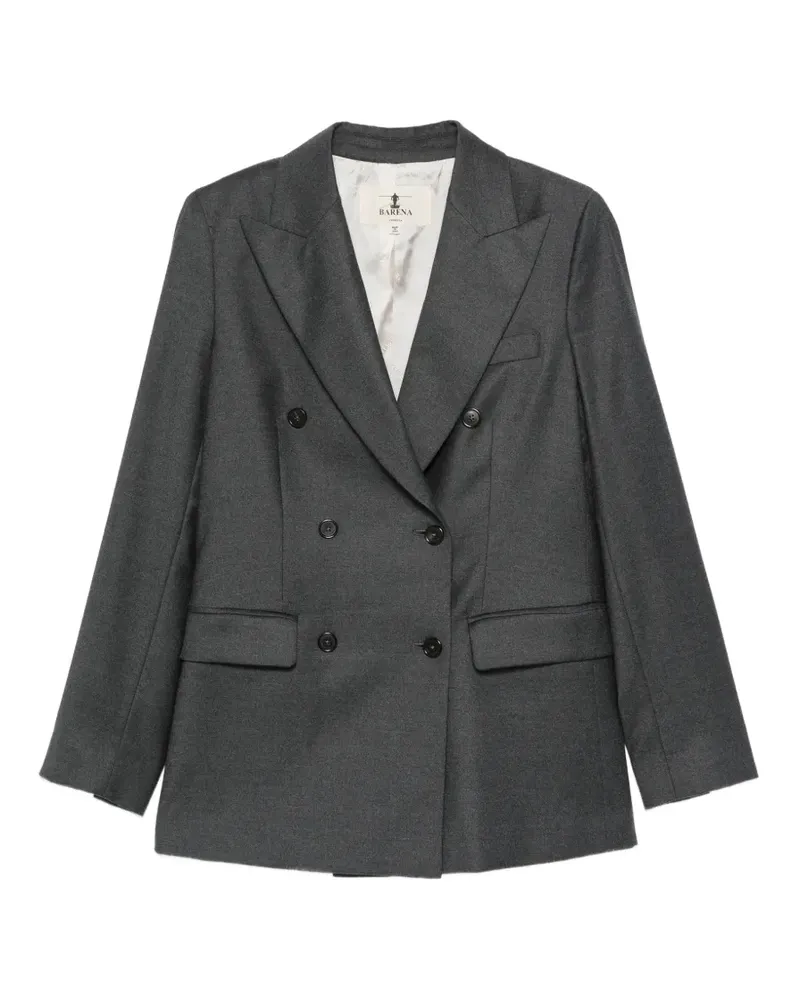 BARENA Doppelreihige Jacke mit steigendem Revers - Grau Grau
