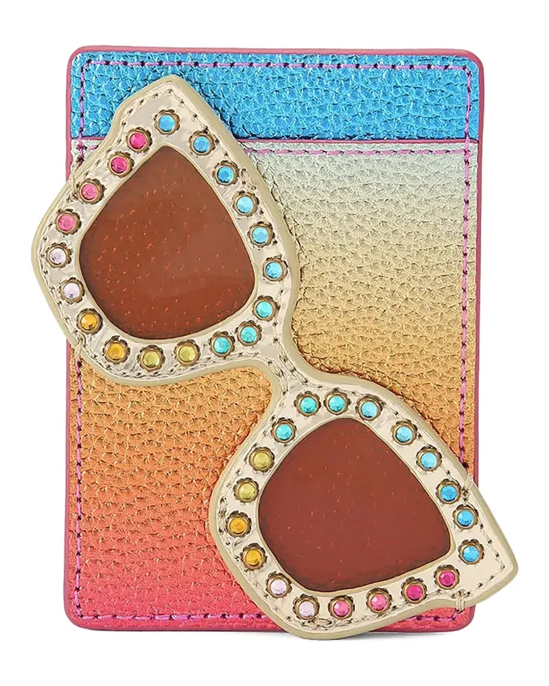 Kurt Geiger crystal-embellished sunglasses metallic card holder - Rosa Rosa