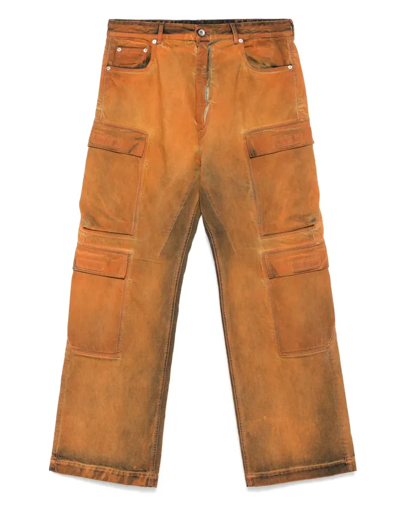 DRKSHDW by Rick Owens Double Cargo-Jeans - Orange Orange