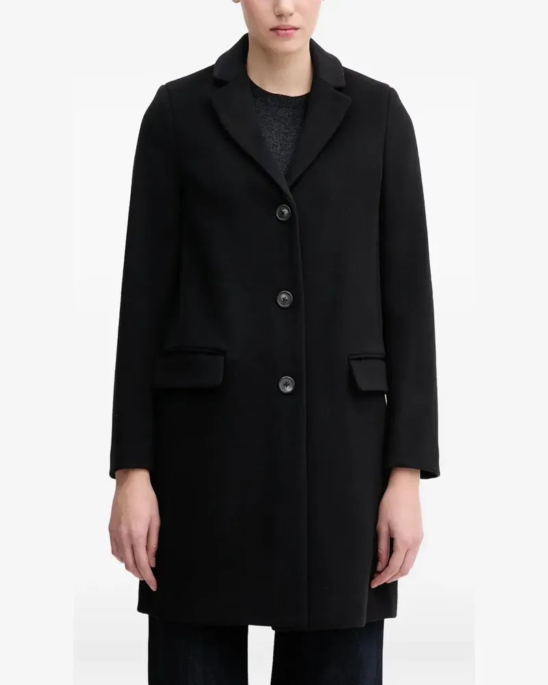 Benetton button pocket coat - Schwarz Schwarz