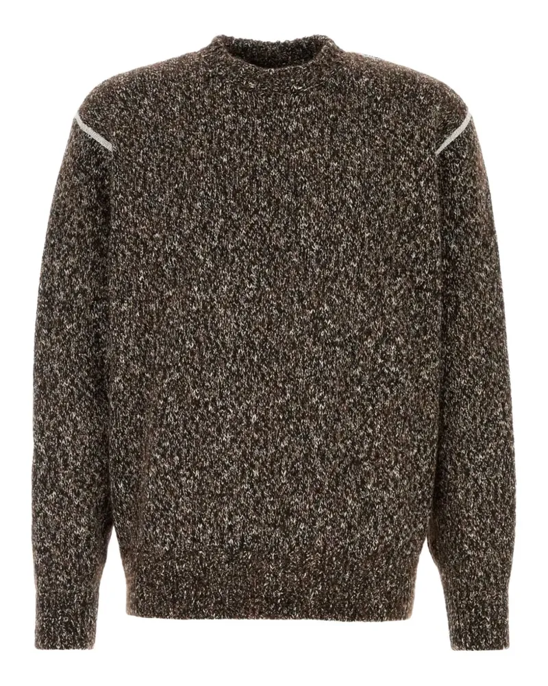 Herno Laminar mélange-effect crew-neck sweater - Braun Braun