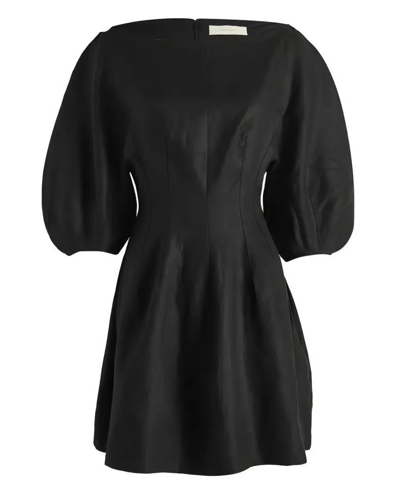 Faithfull The Brand Lowen Minikleid mit Puffärmeln - Schwarz Schwarz