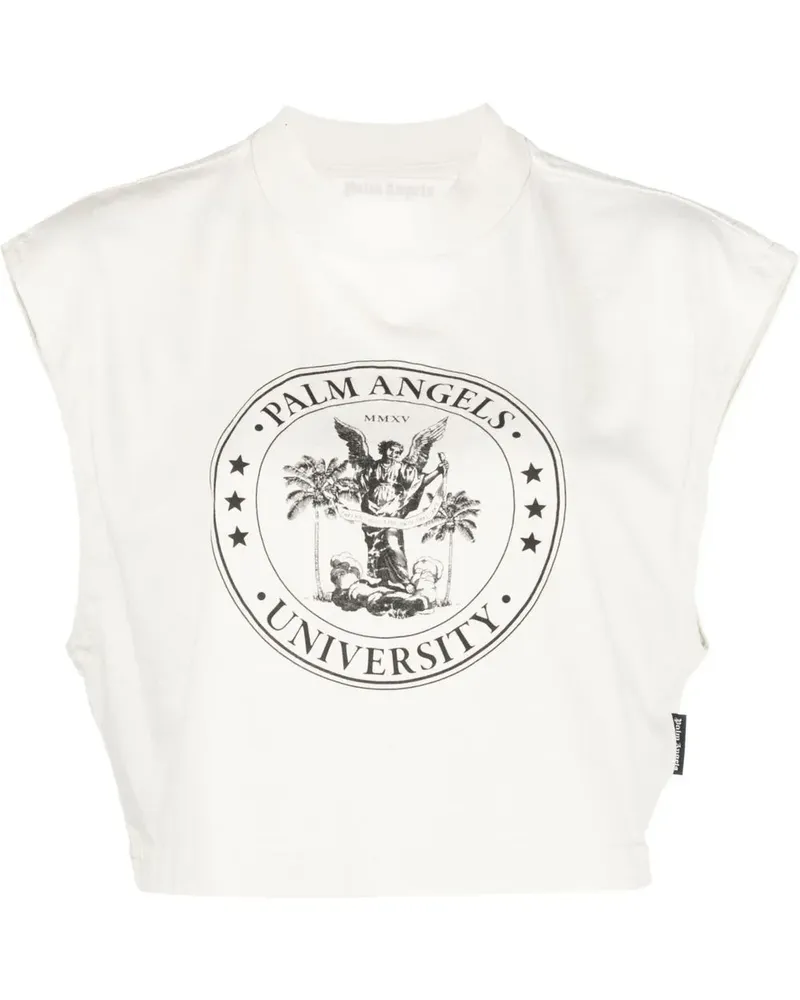 Palm Angels College T-Shirt mit Logo-Print - Nude Nude