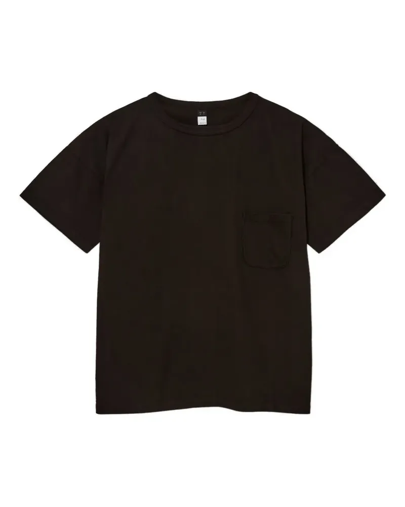 Taiga Takahashi T-Shirt mit Brusttasche - Braun Braun