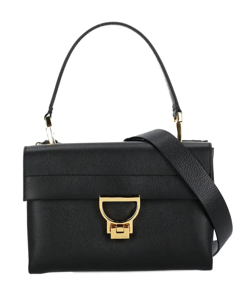 Coccinelle small flap-fastening leather tote bag - Schwarz Schwarz