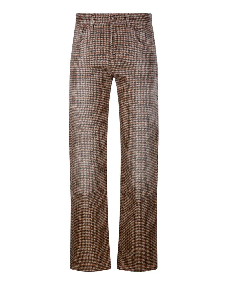 7 for all mankind Calie Jeans mit Hahnentrittmuster - Braun Braun
