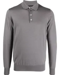 Emporio Armani Gestricktes Poloshirt Grau