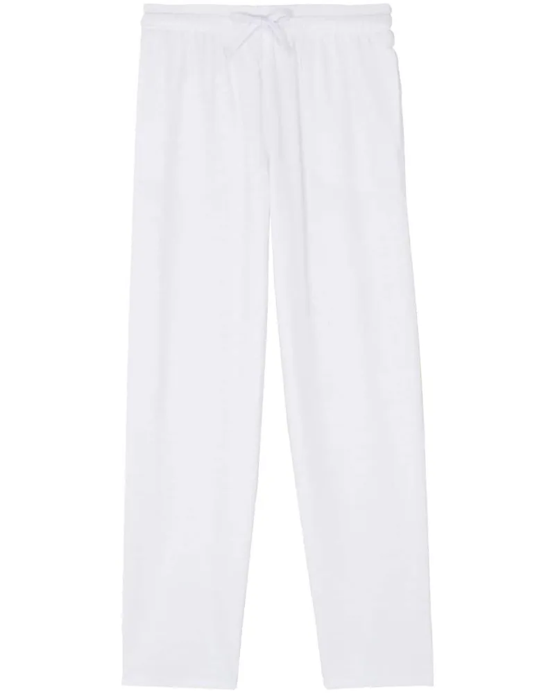 Vilebrequin Gerade Terry Hose mit Kordelzug - Weiß Weiß