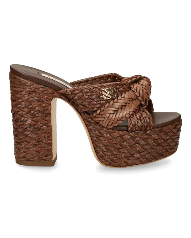 Casadei woven platform sandals - Braun Braun
