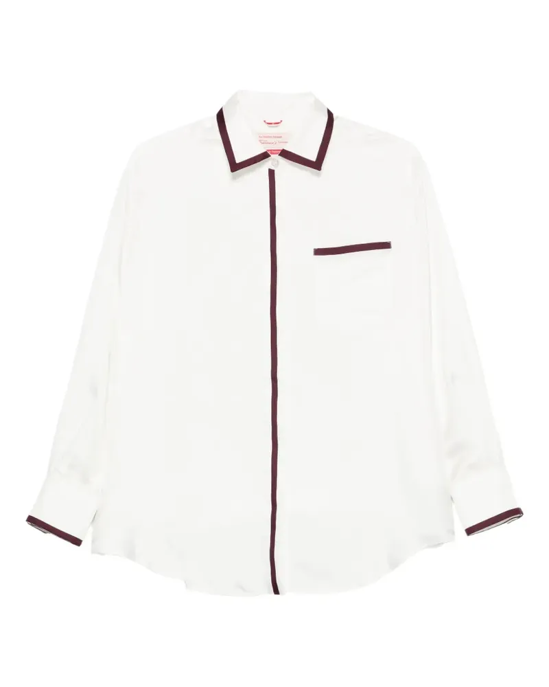 For Restless Sleepers chest-pocket shirt - Weiß Weiß