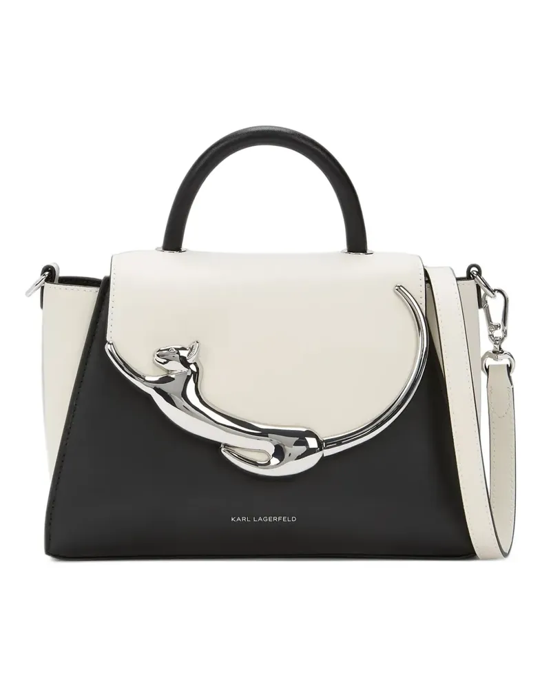 Karl Lagerfeld Ikon Choupette Tote Bag mit Logo - Schwarz Schwarz